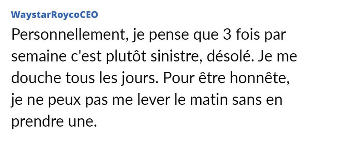 Une femme est choquée d’apprendre que ses amies se douchent tous les jours et demande si elle est dégoûtante