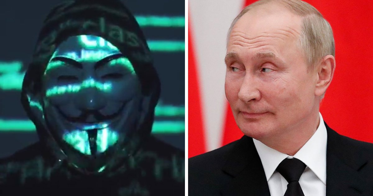 Anonymous lance un avertissement effrayant à Poutine le « fou »
