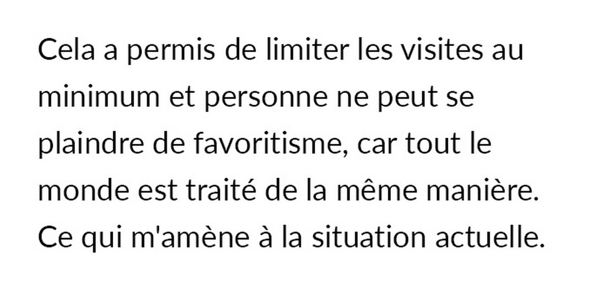 Une belle-soeur ne peut pas rencontrer son petit neveu parce qu’elle est trop fauchée pour respecter toutes les règles que ses parents ont établies