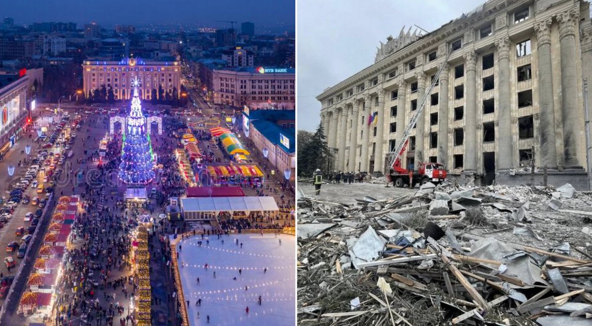 Avant et après : ces photos déchirantes de l’Ukraine montrent à quel point la guerre détruit tout