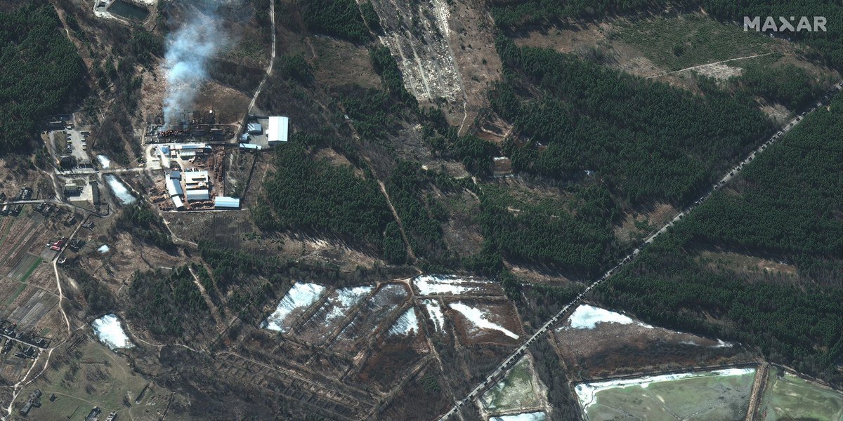 Des images satellites montrent un convoi de véhicules militaires russes de 65 km de long se rapprochant de Kiev