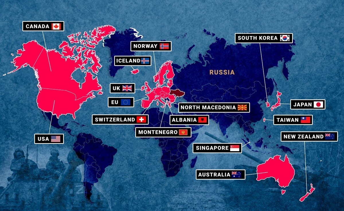 La Russie publie la liste des « pays hostiles » après l’invasion de l’Ukraine