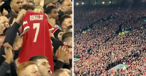 Les fans rendent hommage au fils de Ronaldo à la 7e minute du match Manchester United contre Liverpool