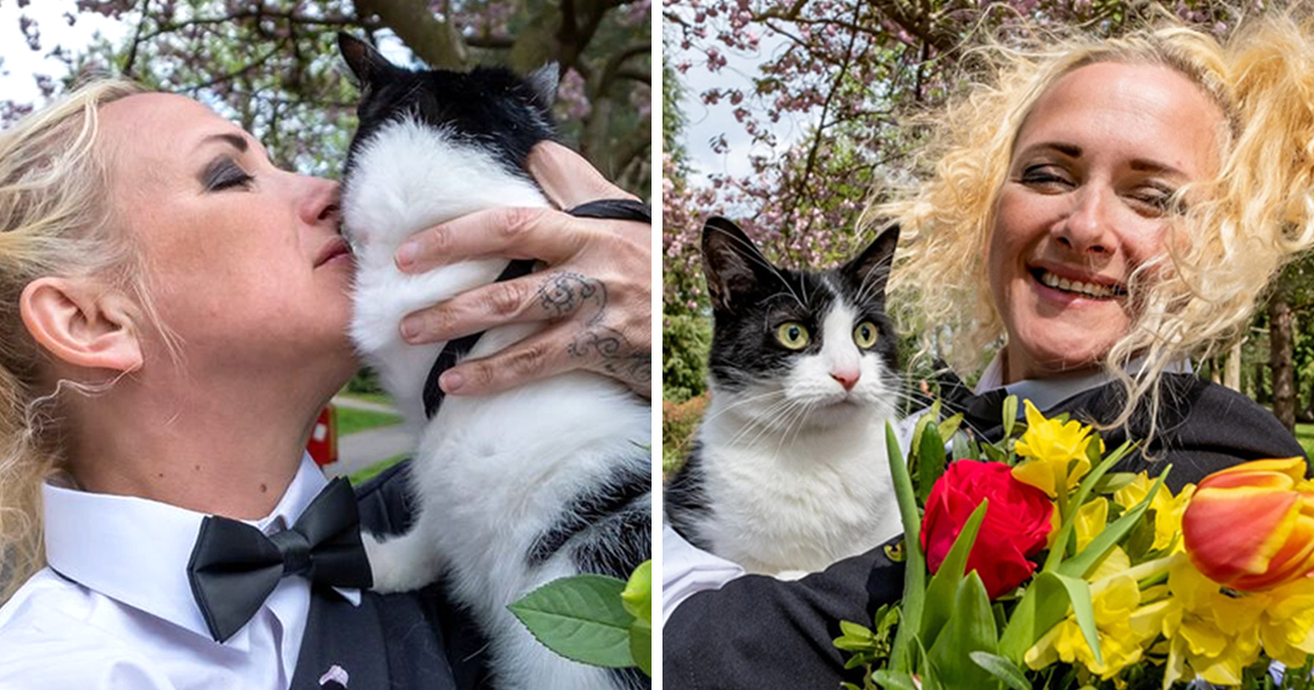 Cette femme a épousé sa chatte pour empêcher son propriétaire de s’en débarrasser