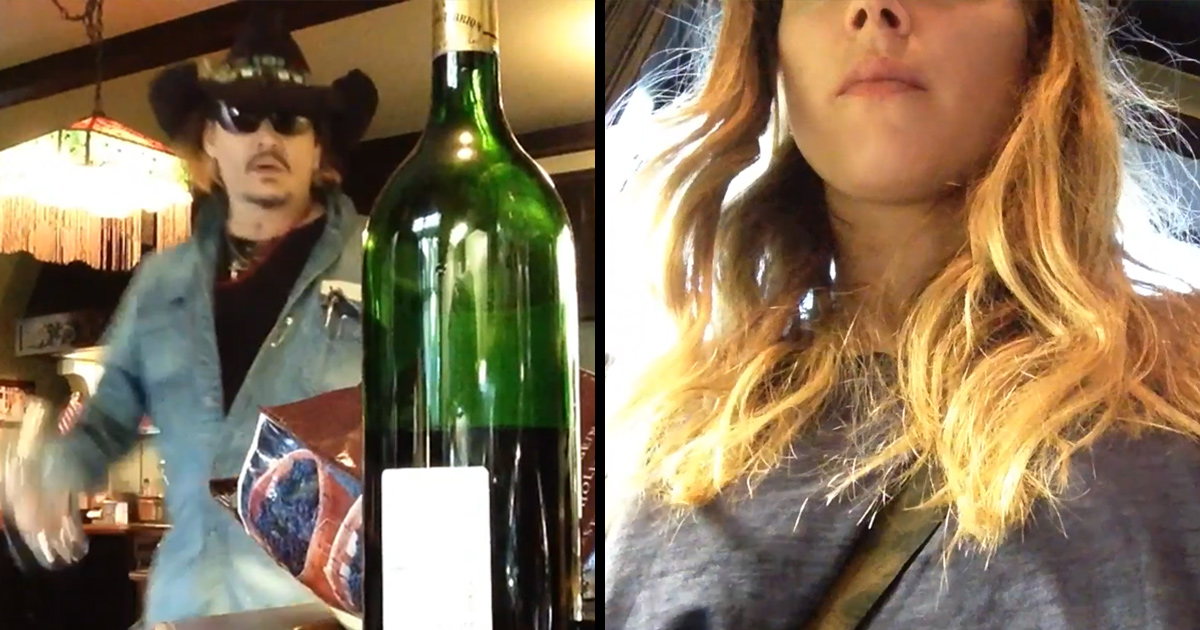 Cette vidéo montre Johnny Depp en train de casser les armoires après avoir bu une « méga pinte » de vin