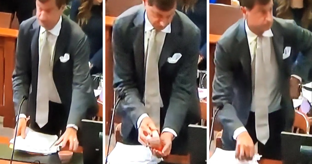 L’avocat de Johnny Depp surpris en train de mettre une énorme poignée de bonbons dans sa poche