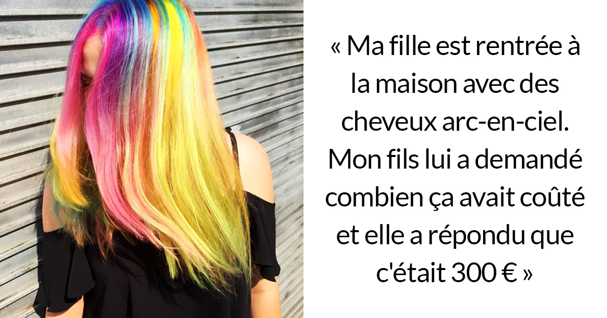 Une fille de 19 ans dépense 300 € pour une chevelure arc-en-ciel parce que « c’est important pour sa santé mentale », ses parents exigent qu’elle paie désormais un loyer