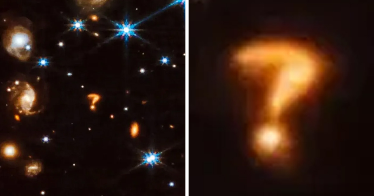 Une galaxie en forme de point d’interrogation découverte par le ...