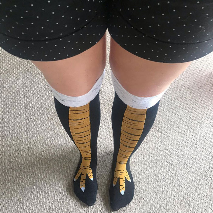 Chaussettes Pattes De Poulet THXFUNAREA - 3 Paires Drôles, Thème Halloween, Coton Extensible