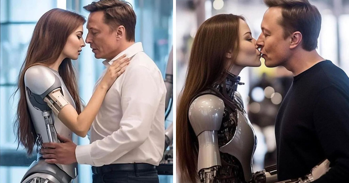 deux des robots dansant. couple, l'amour. artificiel intelligence