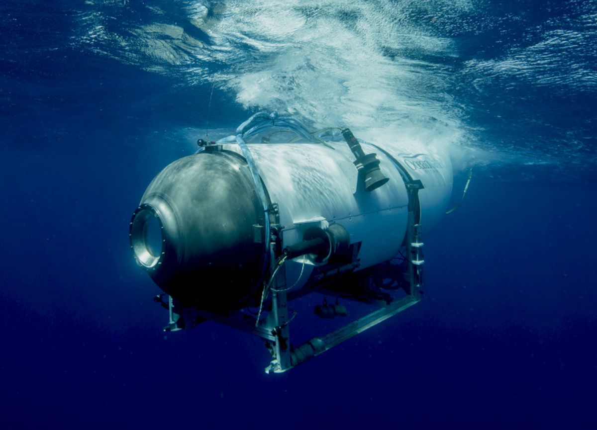 Cette photo montre le submersible Titan d’OceanGate Expeditions.