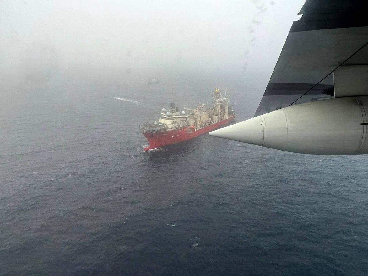 La première photo publiée par les garde-côtes américains montre la zone de recherche située à environ 650 kilomètres des côtes canadiennes.