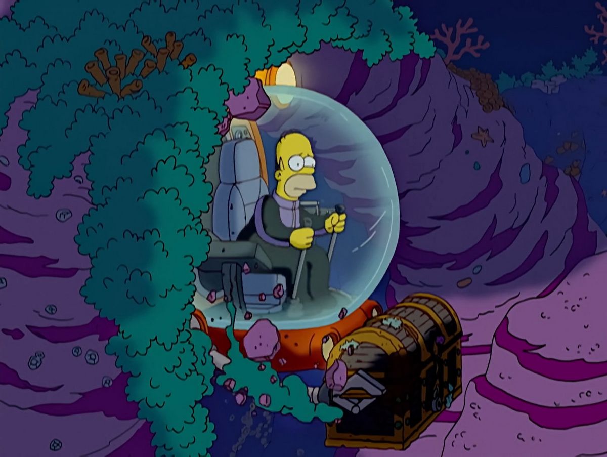 Dans cet épisode, Homer reste coincé et manque d’oxygène, ce qui reflète le sort probable des passagers à bord du submersible Titain.