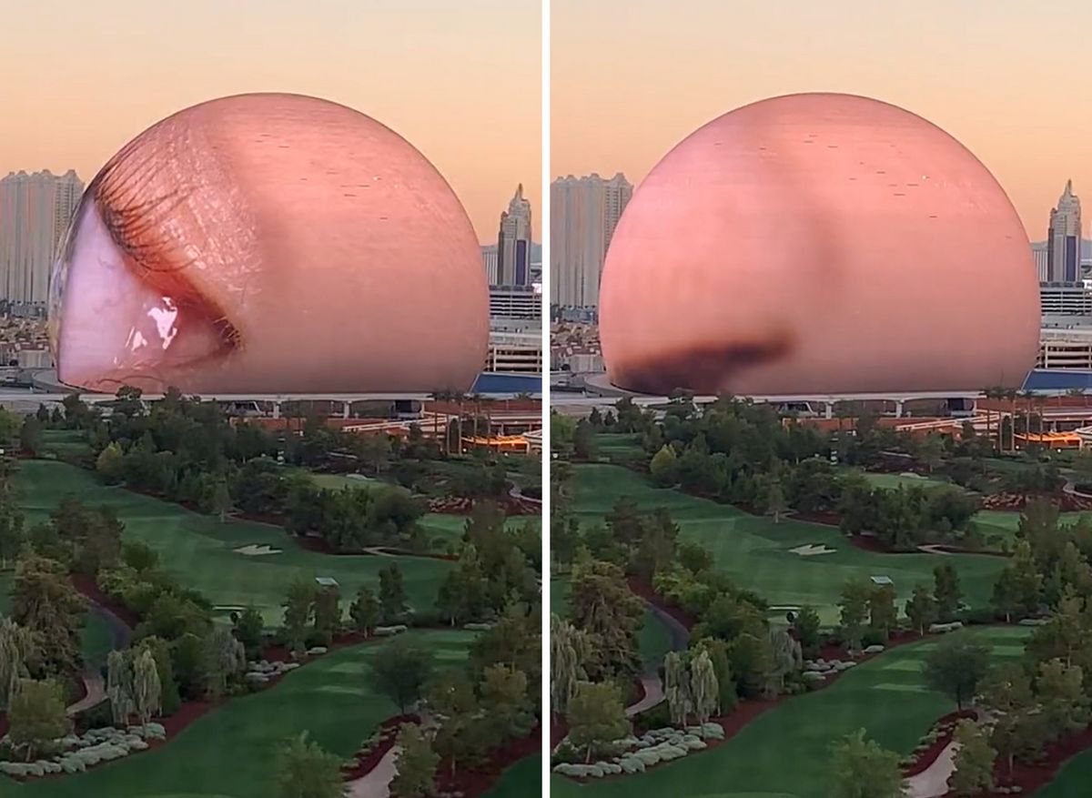 Récemment, un œil gigantesque est apparu sur la Sphère de Las Vegas, surplombant un club de golf voisin, ce qui a troublé certains spectateurs.