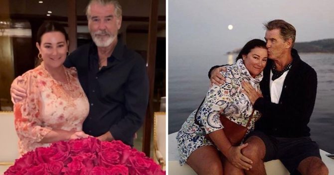Pierce Brosnan offre à sa femme Keely 60 roses rouges pour son 60e anniversaire