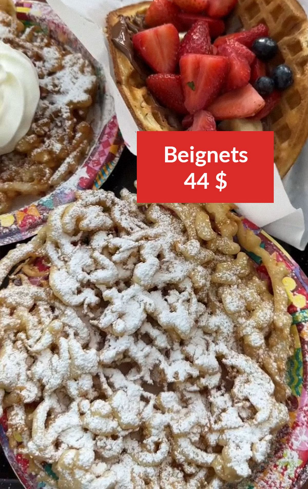 Beignets : 44 $ (42 €)